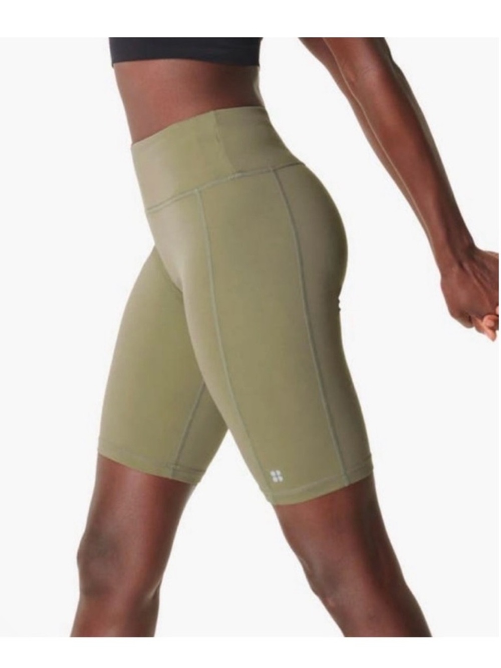 Sweaty Betty All Day Bike Shorts in Khaki Brown Small EUC